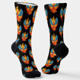 Leuchtender mythologischer Fantasy-Phönix-Vogel Socken