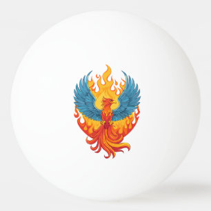 Leuchtender mythologischer Fantasy-Phönix-Vogel Tischtennisball