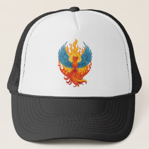 Leuchtender mythologischer Fantasy-Phönix-Vogel Truckerkappe