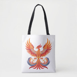 Leuchtender mythologischer Fantasy-Phönixvogel Tasche