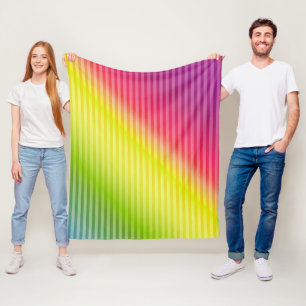 Leuchtender Neon fluoreszierender Regenbogenfarbst Fleecedecke