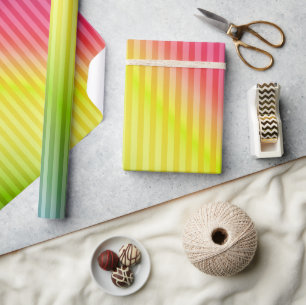 Leuchtender Neon fluoreszierender Regenbogenfarbst Geschenkpapier