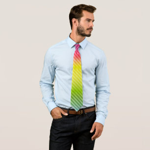 Leuchtender Neon fluoreszierender Regenbogenfarbst Krawatte