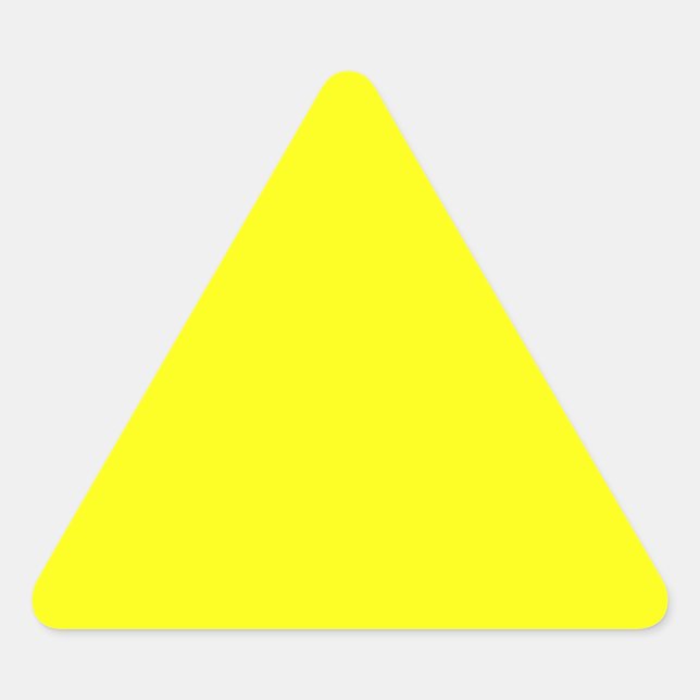 Leuchtender Neon Yellow Dreieckiger Aufkleber (Vorderseite)
