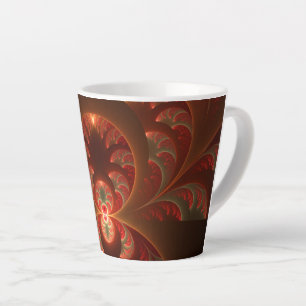 Leuchtendes abstraktes modernes orange-rotes Frakt Milchtasse