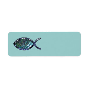 Leuchtendes christliches Fisch-Symbol