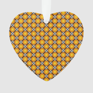 Leuchtendes goldenes Dots Schwarz-weißes Muster He Ornament