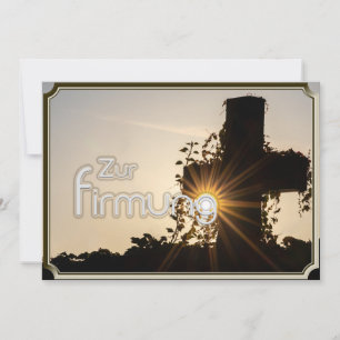 Leuchtendes Kreuz zur Firmung Einladung