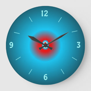 Leuchtendes Meer grün/rot> Wall-Uhr Große Wanduhr