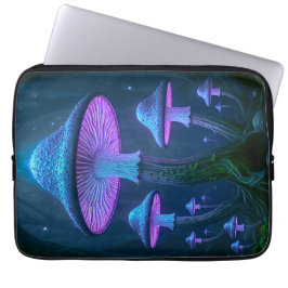 Leuchtendes Neo-Deco Biolumineszentes Natur Cyberp Laptopschutzhülle