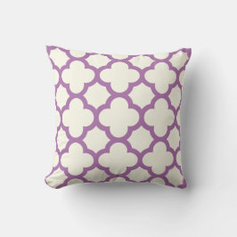 Leuchtendes Orchidee Quatrefoil Wurfs-Kissen Kissen
