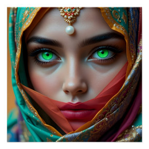 Leuchtendes Portrait Poster