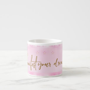 leuchtendes Rosa Porzellantasse Espressotasse