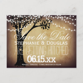 Leuchteneichenbaum Save the Date Postkarten