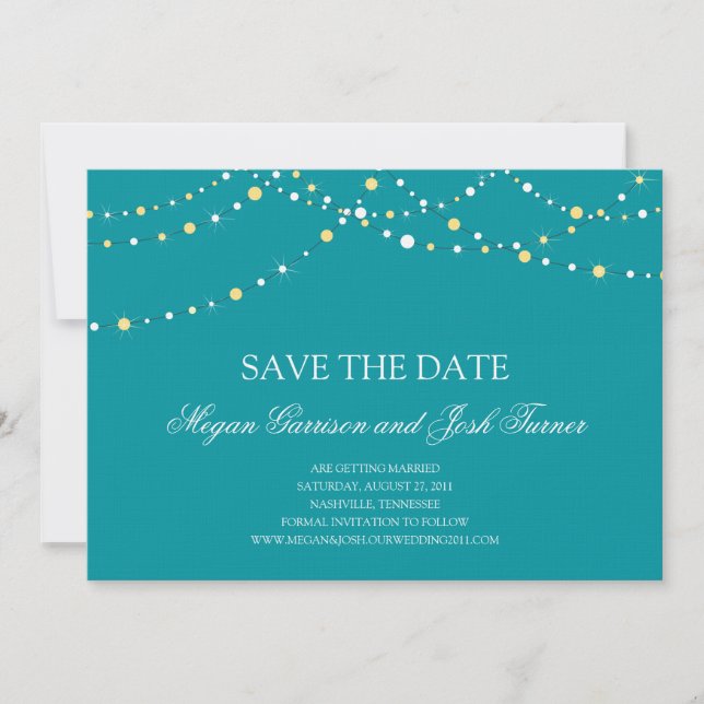 Leuchtenreihe Save the Date Einladung (Vorderseite)