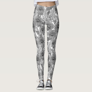 Leuchter, schwarz und weiß leggings