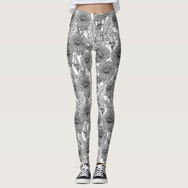 Leuchter, schwarz und weiß leggings (Vorderseite)