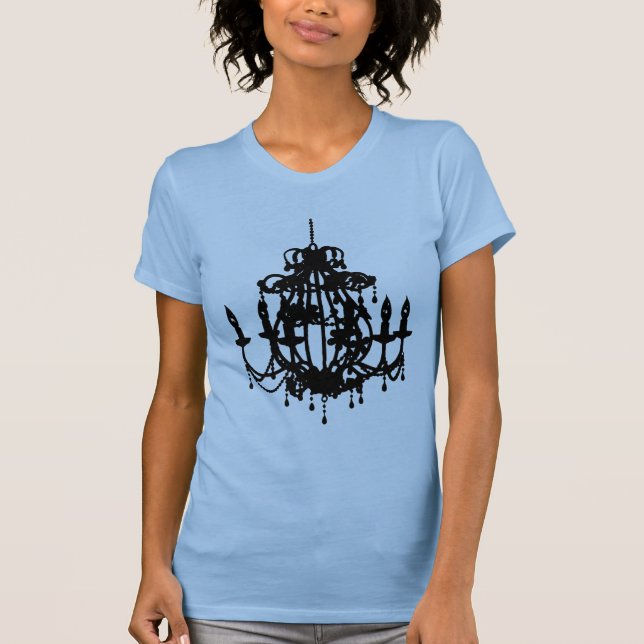 Leuchter-Silhouette-Pop-Kunstt-shirt T-Shirt (Vorderseite)