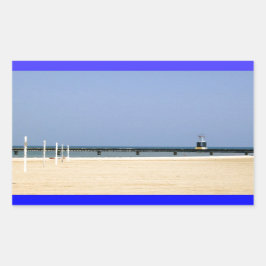 Leuchtfeuer des Lake Michigan Rechteckiger Aufkleber