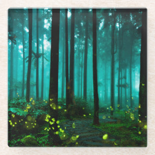 Leuchtkäfer Glasuntersetzer