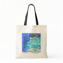 Leuchtkäfer in Glas-Taschen-Tasche