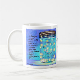 Leuchtkäfer in Glas-Tasse ~ Doppeltem versahen Kaffeetasse