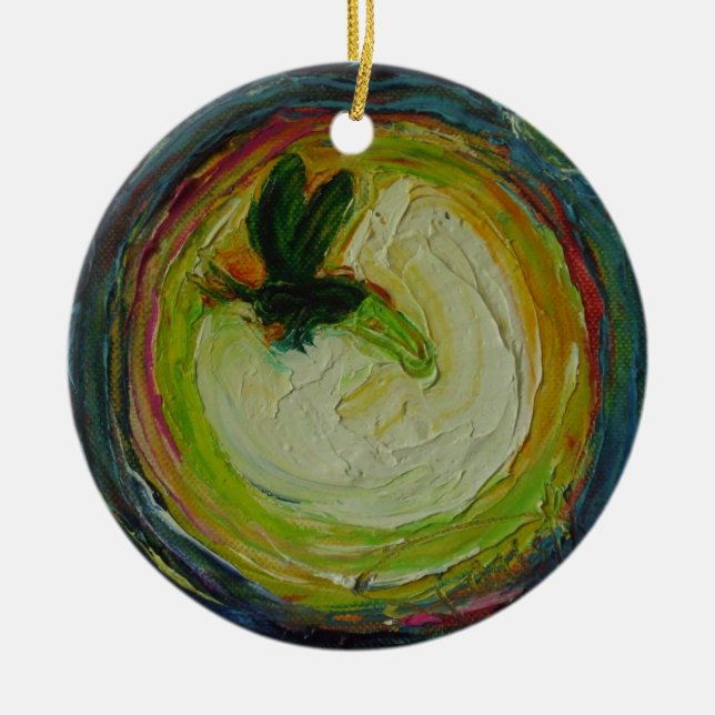 Leuchtkäfer-Verzierung Keramik Ornament (Vorne)