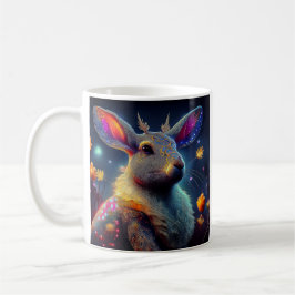 Leuchtkaninchen und Zauberblumen Kaffeetasse