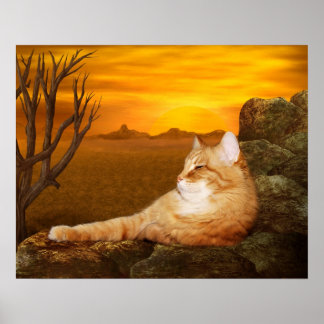 Leuchtkatze Poster