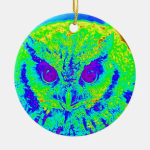Leuchtkauz Keramikornament