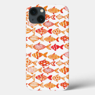 Leuchtorange-Aquarell-Fisch-Muster Case-Mate iPhone Hülle