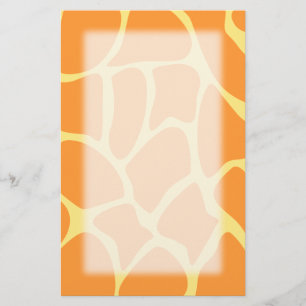 Leuchtorange-und Gelb-Giraffen-Druck-Muster Briefpapier