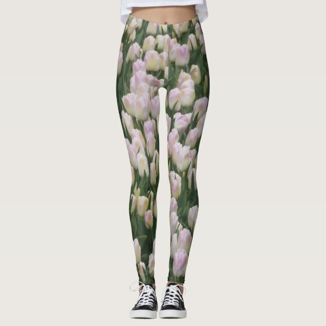 Leuchtrosa Tulips Legierung Leggings (Vorderseite)