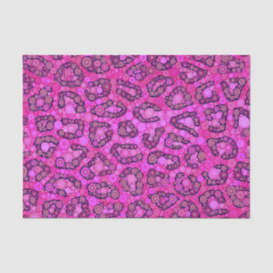Leuchtstoff rosa Gepard-Muster Seidenpapier
