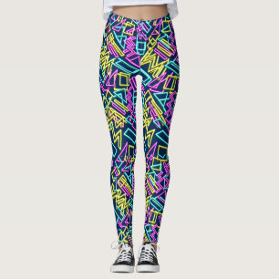 Leuchtstoffröhrenmuster.D Blau BG Leggings