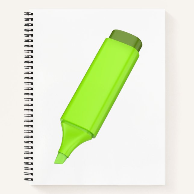 Leuchtstoffstift Notizbuch (Vorderseite)