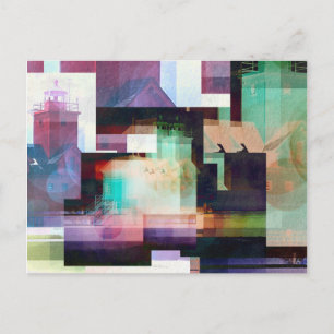 Leuchtturm Abstrakt Postkarte