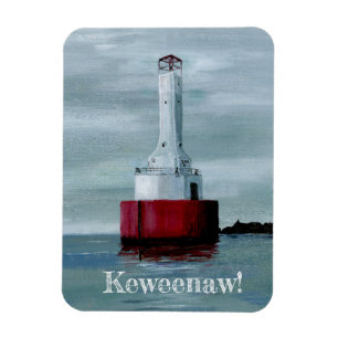 Leuchtturm am Keweenaw Waterway Upper Michigan UP Magnet