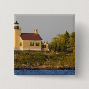 Leuchtturm am Lake Superior bei Copper Harbor Button