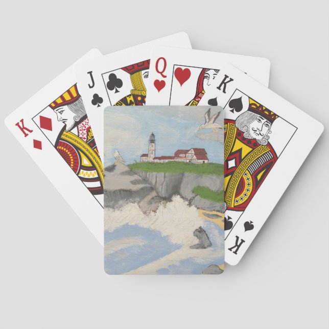 Leuchtturm am Meer Spielkarten (Rückseite)