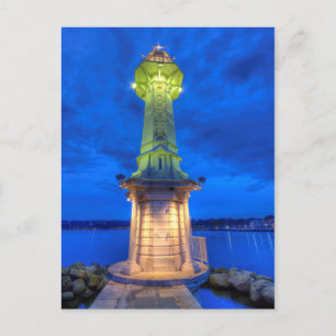 Leuchtturm am Paquis, Genf, Schweiz Postkarte
