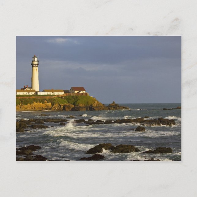Leuchtturm am Pigeon Point Staat Beach in San 2 Postkarte (Vorderseite)