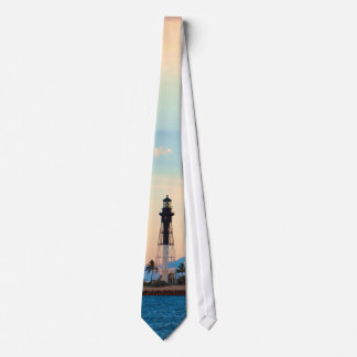 Leuchtturm am Sonnenuntergang Krawatte