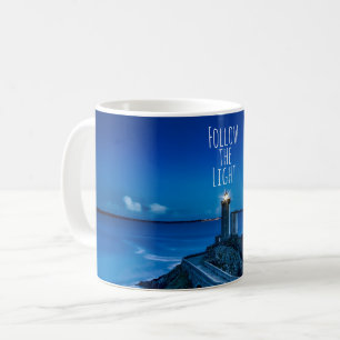 Leuchtturm an der Dämmerung Kaffeetasse