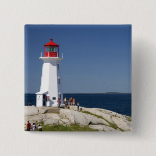 Leuchtturm an der Peggy's Cove, Nova Scotia, Kanad Button