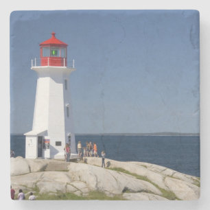 Leuchtturm an der Peggy's Cove, Nova Scotia, Kanad Steinuntersetzer