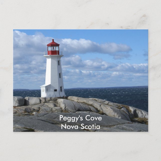 Leuchtturm an der Peggy's Cove Postkarte (Vorderseite)