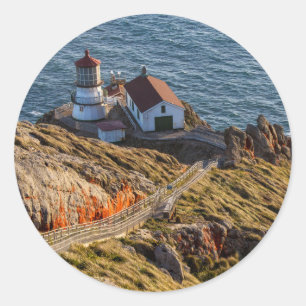 Leuchtturm an Point Reyes National Seore Runder Aufkleber