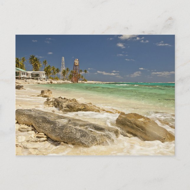 Leuchtturm auf dem Half Moon Caye Naturdenkmal Postkarte (Vorderseite)