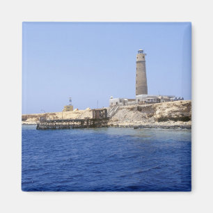 Leuchtturm auf den Bruderinseln, Rotes Meer, Ägyp Magnet